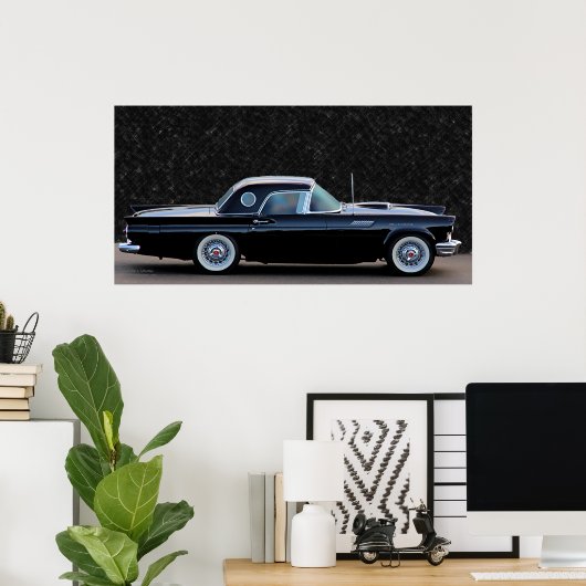 1957 T-BIRD POSTER (Thuiskantoor)