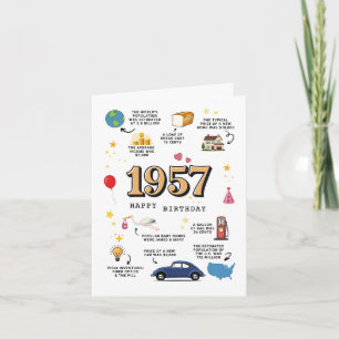 1957 Verjaardag Kaart voor papa of mama