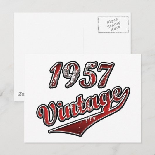 1957 Vintage Briefkaart (Voorkant / Achterkant)