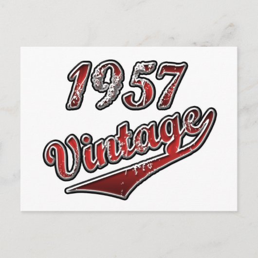 1957 Vintage Briefkaart (Voorkant)