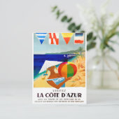 1957 Visitez La Cote d'Azur, Frans reisbureau Briefkaart (Staand voorkant)