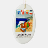 1957 Visitez La Cote d'Azur, Frans reisbureau Keramisch Ornament (Rechts)