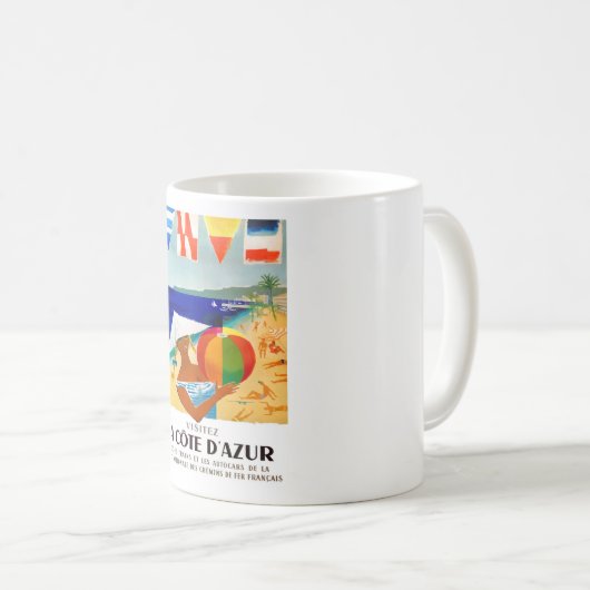 1957 Visitez La Cote d'Azur, Frans reisbureau Koffiemok (Voorkant rechts)