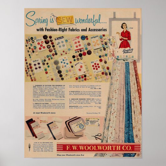 1957 Woolworth AD Poster (Voorkant)