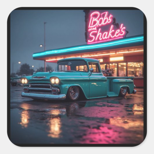 1958 3100 Apachee Vierkante Sticker (Voorkant)