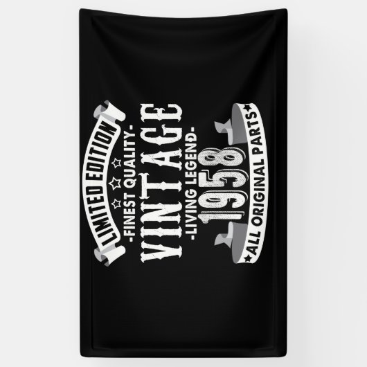  1958 - 64e verjaardag 64 jaar oud B-dag Spandoek (Verticaal)