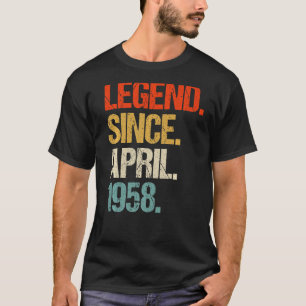  1958 65e verjaardag retro 65 jaar oud t-shirt