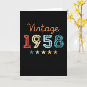  1958 70e verjaardag van de retro Gift 70 jaar oud Kaart (Gele Bloem)