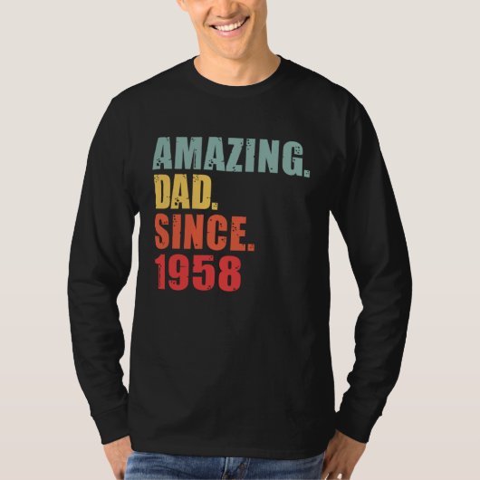 1958 Amazing Dad Since 1958 T-shirt (Voorkant)