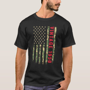 1958 Amerikaans vlagkamp 64 jaar oud 64 jaar oud T-shirt