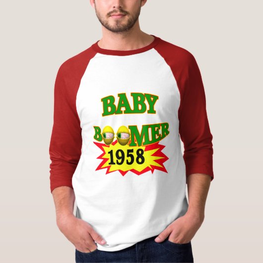 1958 Baby Boomers Birthday Gifts T-shirt (Voorkant)