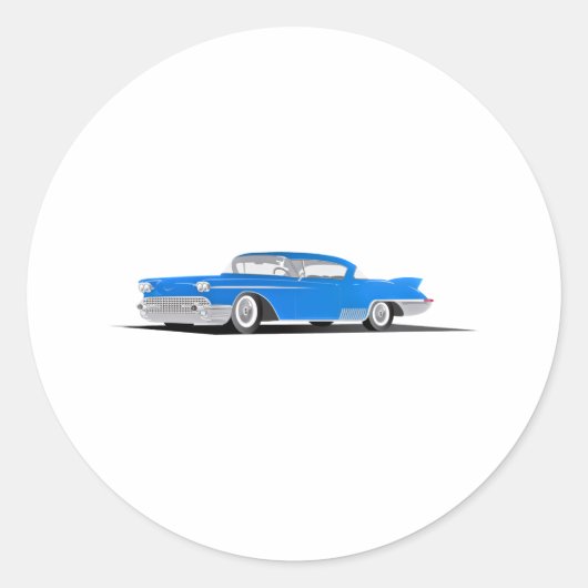 1958 Cadillac El Dorado Ronde Sticker (Voorkant)