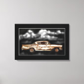 1958 Chevy Bel Air, junkyard auto, klassieke auto, Canvas Afdruk (Voorkant)