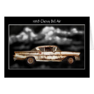 1958 Chevy Bel Air, junkyard car, klassieke auto,