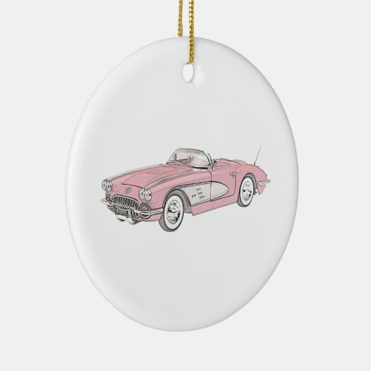 1958 Chevy Corvette Christmas Ornament (Rechts)