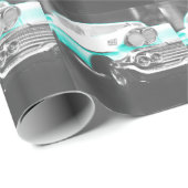 1958 chevy impala felblauw klassieke auto cadeaupapier (Rol Hoek)