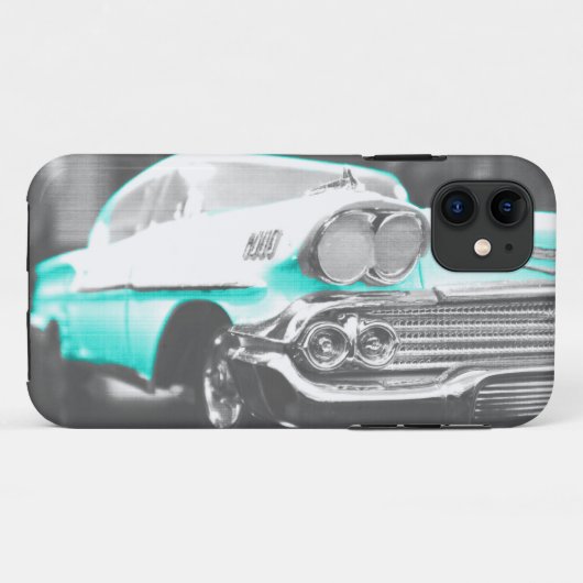 1958 chevy impala felblauw klassieke auto Case-Mate iPhone case (Achterkant (horizontaal))