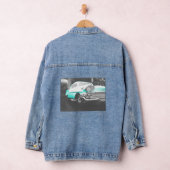 1958 chevy impala felblauw klassieke auto denim jacket (Hangar)