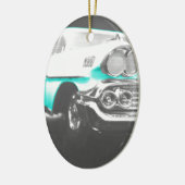 1958 chevy impala felblauw klassieke auto keramisch ornament (Links)