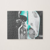 1958 chevy impala felblauw klassieke auto legpuzzel (Horizontaal)