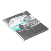 1958 chevy impala felblauw klassieke auto notitieblok (Schuin)