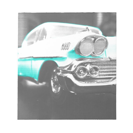 1958 chevy impala felblauw klassieke auto notitieblok (Voorkant)