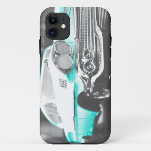1958 chevy impala helderblauwe klassieker Case-Mate iPhone case (Achterkant)