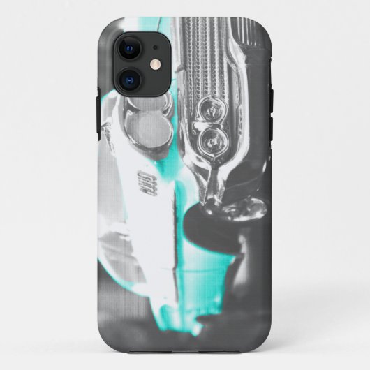1958 chevy impala helderblauwe klassieker Case-Mate iPhone case (Achterkant)