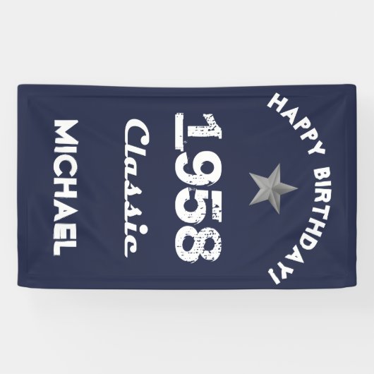 1958 Classic 60e verjaardag viering Spandoek (Horizontaal)