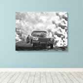 1958 corvette brandwonden canvas afdruk (Insitu (Houten vloer))