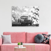 1958 corvette brandwonden canvas afdruk (Insitu (Woonkamer))