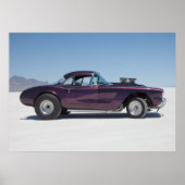 1958 corvette racewagen op de zout flats poster (Voorkant)
