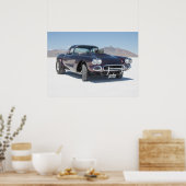 1958 corvette racewagen op de zout flats poster (Keuken)