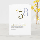 1958 de Feiten van de Pret van de Verjaardag Kaart (Gele Bloem)