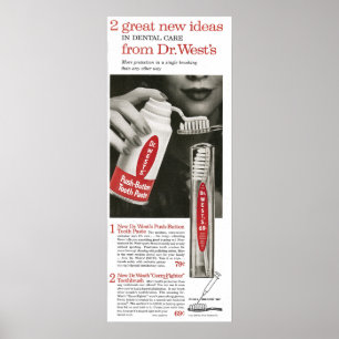 1958 Dr. West tandpasta Poster