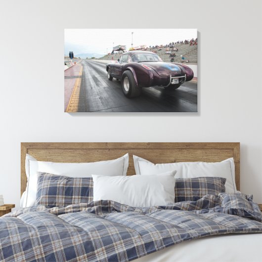 1958 Gasser Corvette Canvas Afdruk (Insitu (Slaapkamer))