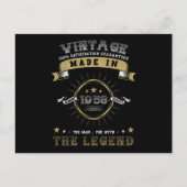 1958 Geboren op Birthday  Briefkaart (Voorkant)