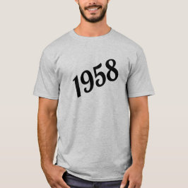 1958 Gelukkige 60ste Verjaardag T-shirt
