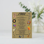 1958 Grote evenementen Verjaardag Kaart (Staand voorkant)