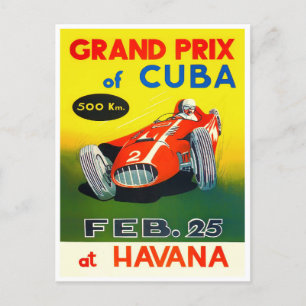 1958 Grote Prijs van de vintage voor de Cubaanse b Briefkaart