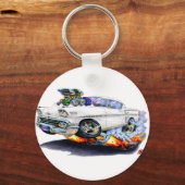 1958 Impala Witte auto Sleutelhanger (Voorkant)