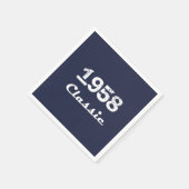 1958 Klassiek 60e verjaardagsfeest Servetten (Hoek)