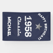 1958 Klassieke 60e Verjaardagsviering Spandoek (Horizontaal)