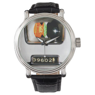 1958 Klassieke Autosnelheidsmeter en Odometer Horloge