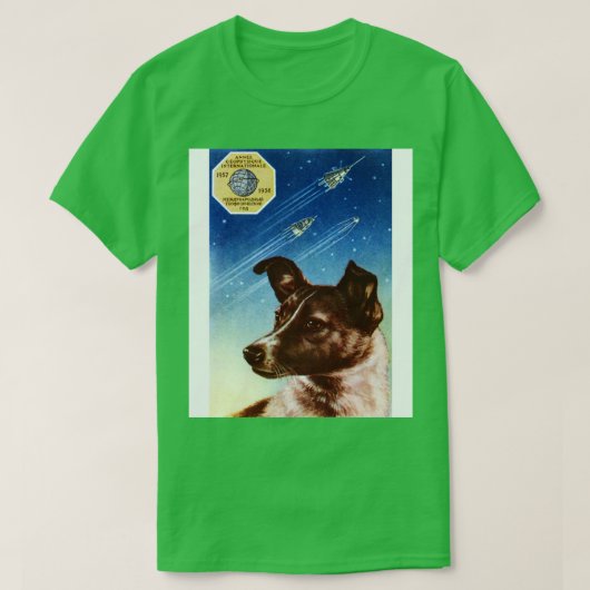 1958 Laika eerste hond in de ruimte T-shirt (Design voorkant)