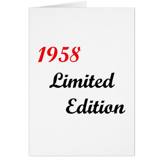 1958 Limited Edition (Voorkant)