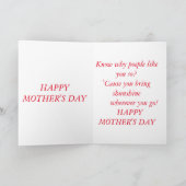  (1958) Moederdag Kaart met Schattigee Boodschap (Binnen)