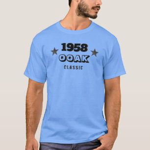 1958 OOAK Klassieker! Uniek 60ste Verjaardag T-shirt
