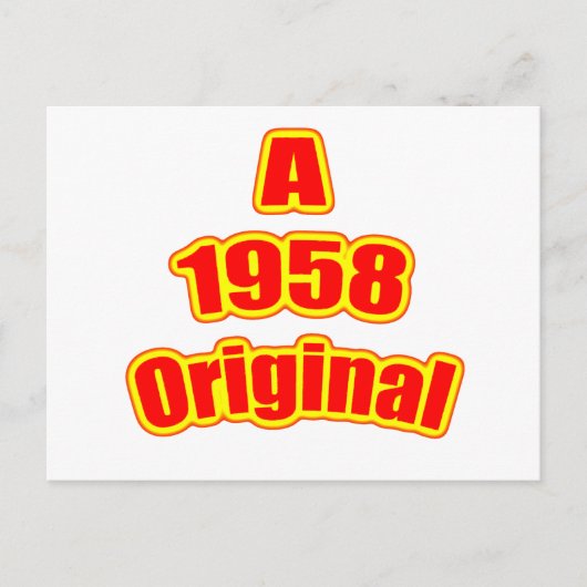 1958 Origineel rood Briefkaart (Voorkant)