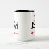 1958 oud tot perfectie 60 verjaardagsfeestje mok (Midden)